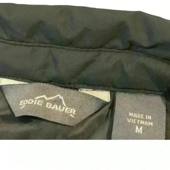 Eddie Bauer Quilted Puff Jacket Women's Size Medium Front Snap Button Pockets - Picture 9 of 10